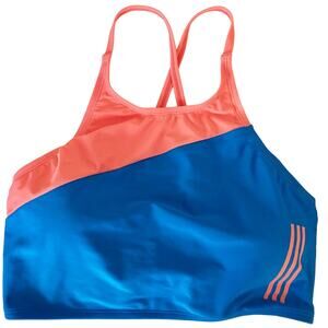 Adidas High Neck Colorblock Lace-up Bikini Top XL